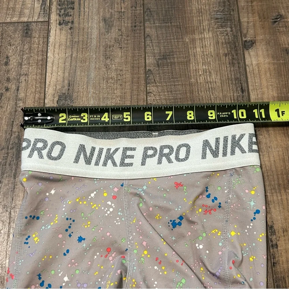 Girls Nike Pro Paint‎ Splatter Printed Tights Size Medium M  Dri-Fit